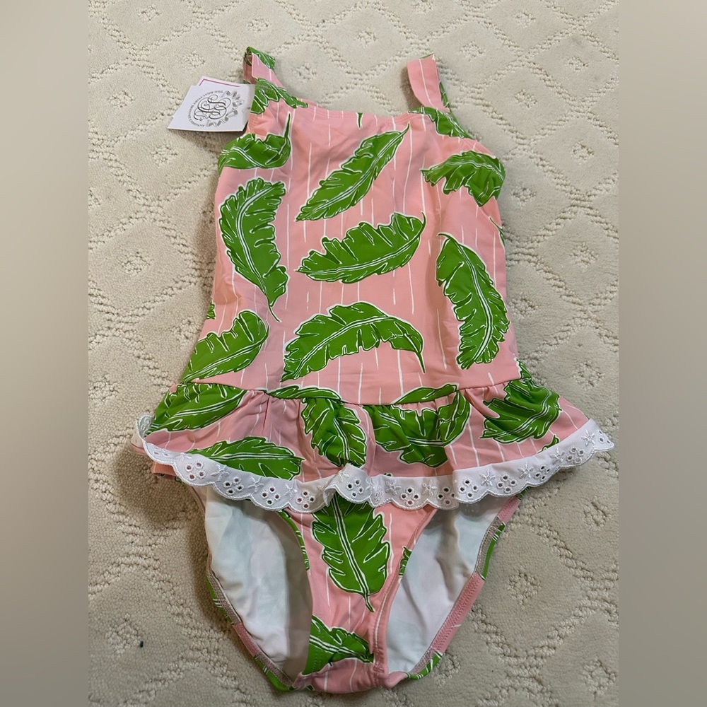 TBBC Grace Bay Bathing Suit 
Print Pink Swimsuit
Size 7